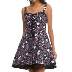 Hot Topic | Women's Dress Mini | Size Large L |  Lace Up Corset Style | Goth